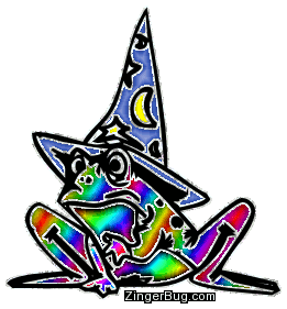 rainbow_colored_frog_with_wizard_hat.gif
